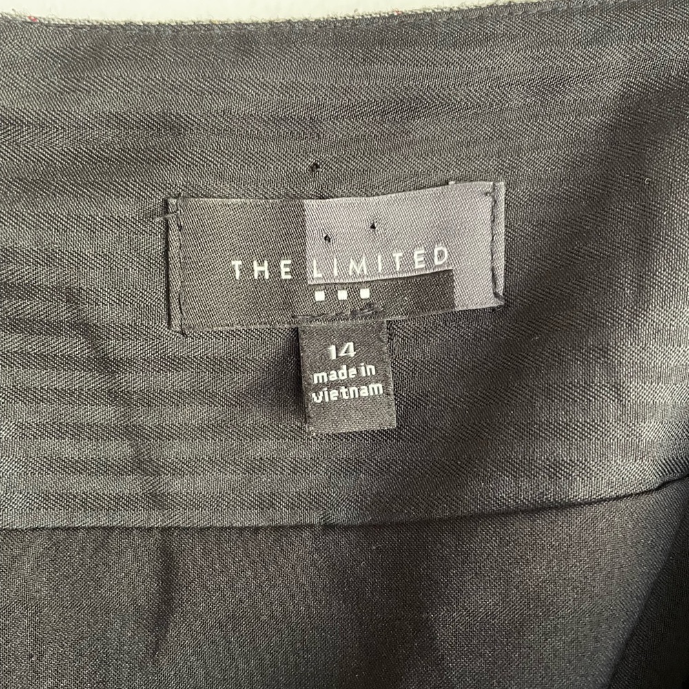 The Limited Gray Plaid Pencil Mini Skirt Size 14 - Picture 5 of 5